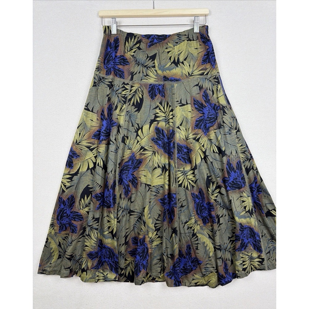 Vintage Karen Kane Womens Tropical Print Elastic Waist Skirt Size‎ S Made in USA - Picture 10 of 15